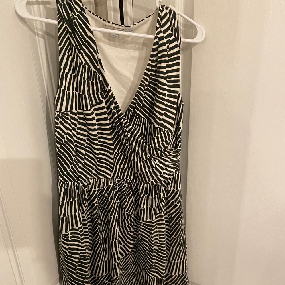 cream/olive knee length dress